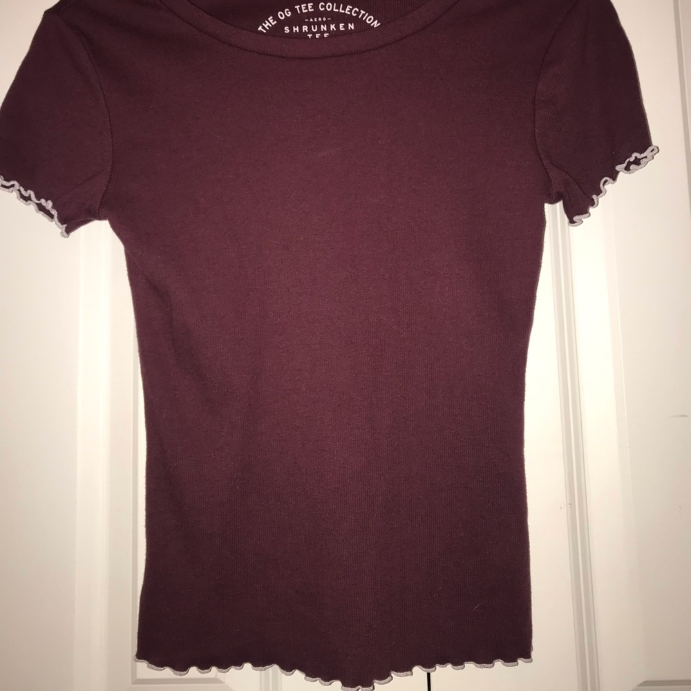 Maroon-dark plum shirt from Aeropostale